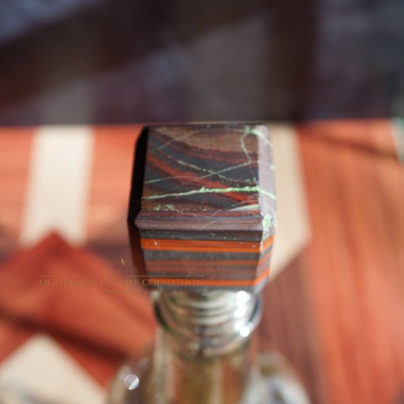 Gemstone Cube Bottle Stoppers - Brecciated Jasper - Picture 1 of 4